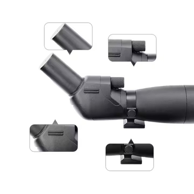Thermal Long Range Spotting Scopes Prisma High Definition Handheld Dengan Pemegang Telepon Untuk Pengamatan Burung