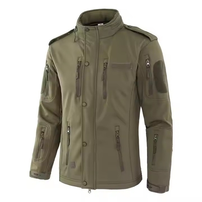 Custom Mens Sports Camo Warm Green Waterproof Black Outdoor Training Softshell Polar Fleece Angkatan Laut Musim Dingin Jaket Taktis